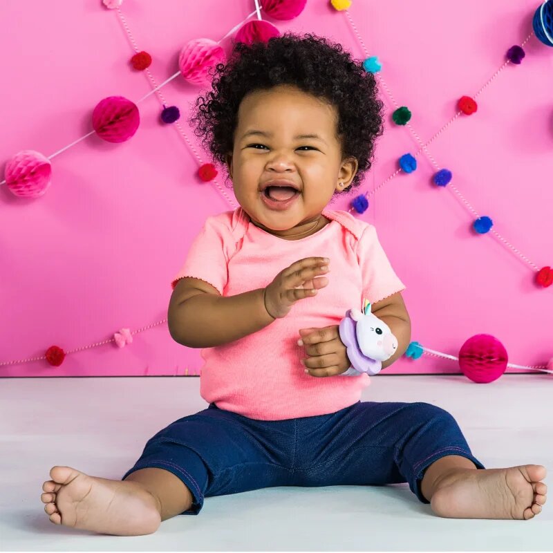 Bright Starts Wrist Pals Toy csörgő rágókával Unicorn & Llama 0 m+ 2 db