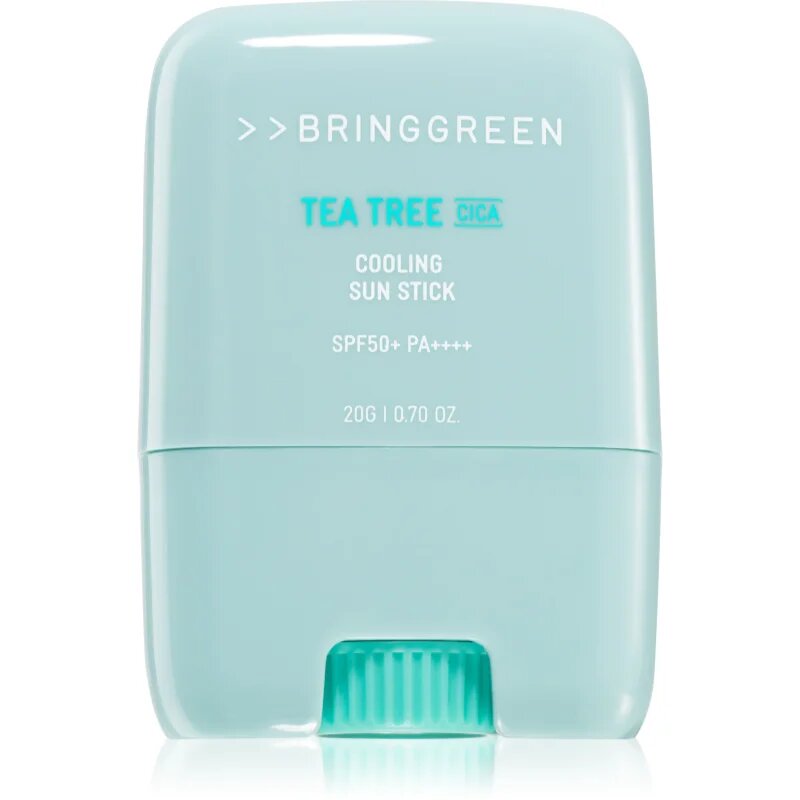BRINGGREEN Tea Tree Cica Cooling Sun Stick ápoló arckrém stift SPF 50+ 20 g
