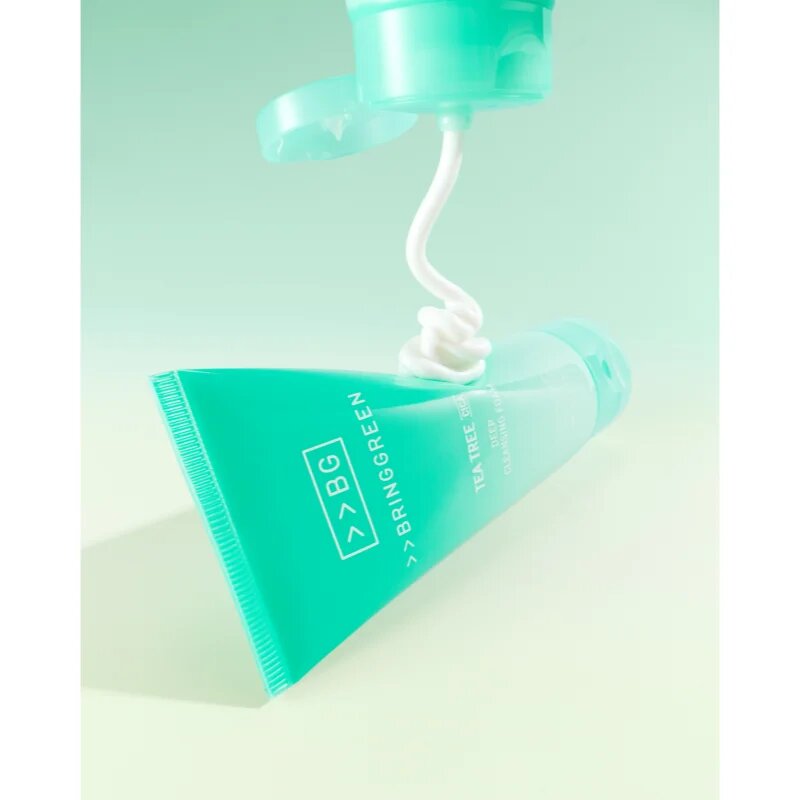 BRINGGREEN Tea Tree Cica Deep Cleansing Foam mélyisztító hab nyugtató hatással 120 ml