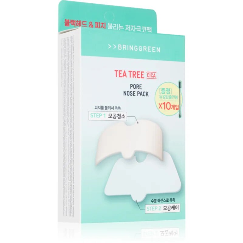 BRINGGREEN Tea Tree Cica Pore Nose Strip tapasz problémás bőrre az orra 5 db