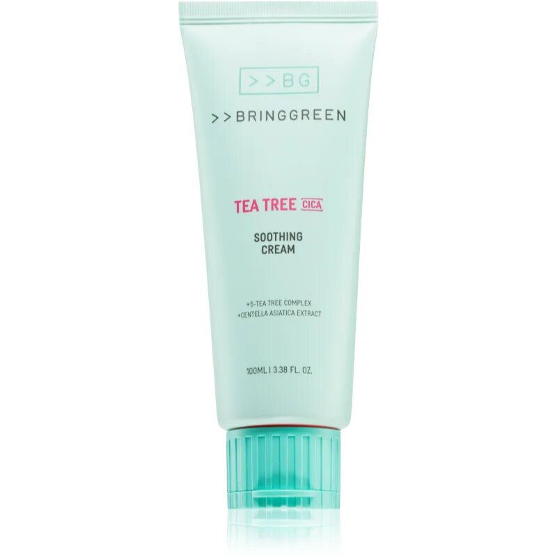 BRINGGREEN Tea Tree Cica Soothing Cream Plus intenzíven tápláló krém nyugtató hatással 100 ml