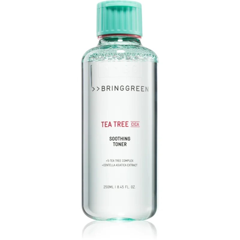BRINGGREEN Tea Tree Cica Soothing Toner nyugtató tonikum hidratáló hatással 250 ml