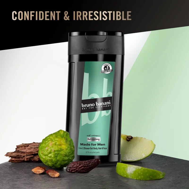 Bruno Banani Made for Men felfrissítő tusfürdő gél 3 az 1-ben uraknak 250 ml