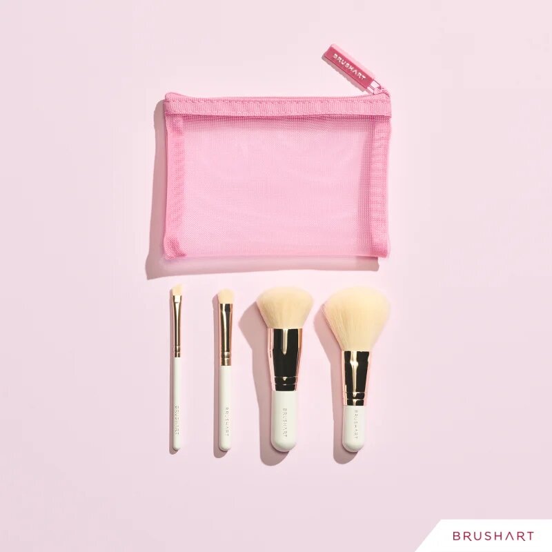 BrushArt Basic On-the-go Glam mini make-up brush set Utazó ecsetkészlet táskával mini
