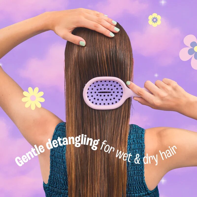 BrushArt Daisy Dreams Detangling hairbrush hajkefe Pink 1 db