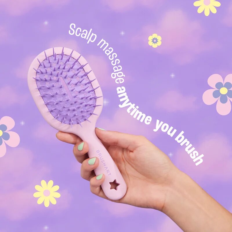 BrushArt Daisy Dreams Detangling hairbrush hajkefe Pink 1 db