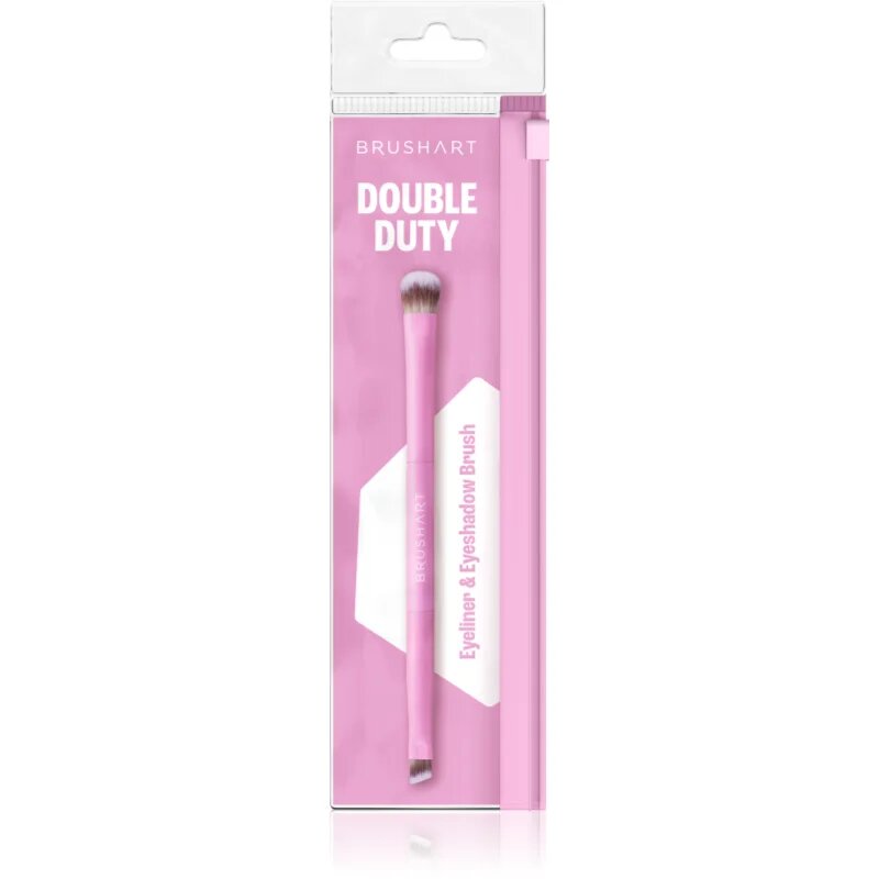 BrushArt Double Duty Eyeliner & Eyeshadow brush ecset szemhéjfestékekhez és szemhéjtusokhoz kétoldalas 1 db