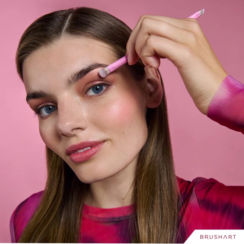 BrushArt Double Duty Eyeliner & Eyeshadow brush ecset szemhéjfestékekhez és szemhéjtusokhoz kétoldalas 1 db