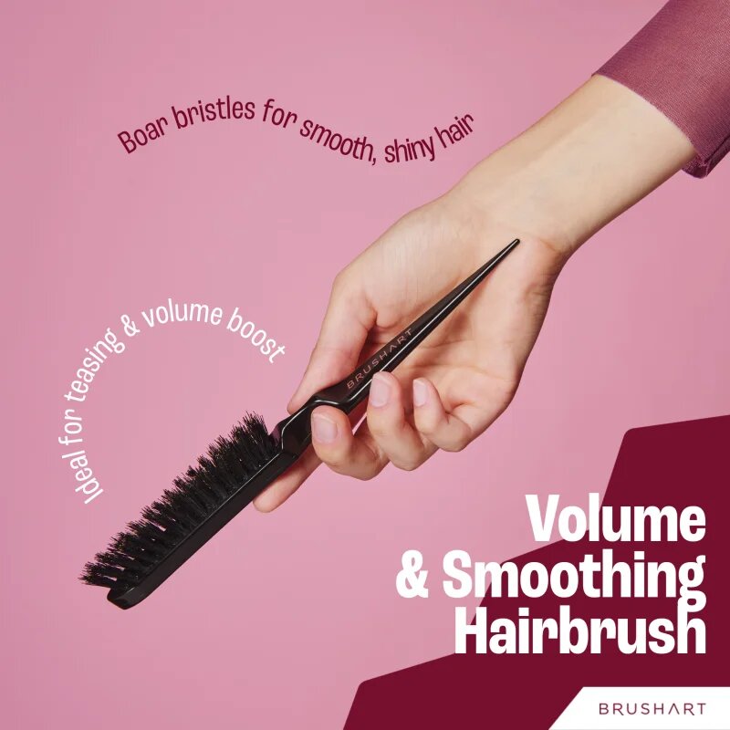 BrushArt Hair Boar bristle volume hairbrush hajkefe a hajtérfogat növelésére 1 db
