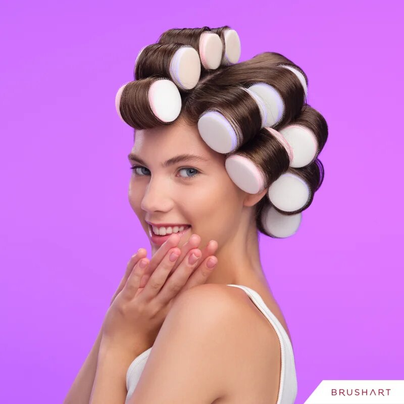 BrushArt Hair Foam hair rollers Öntapadós hajcsavarók 8 db