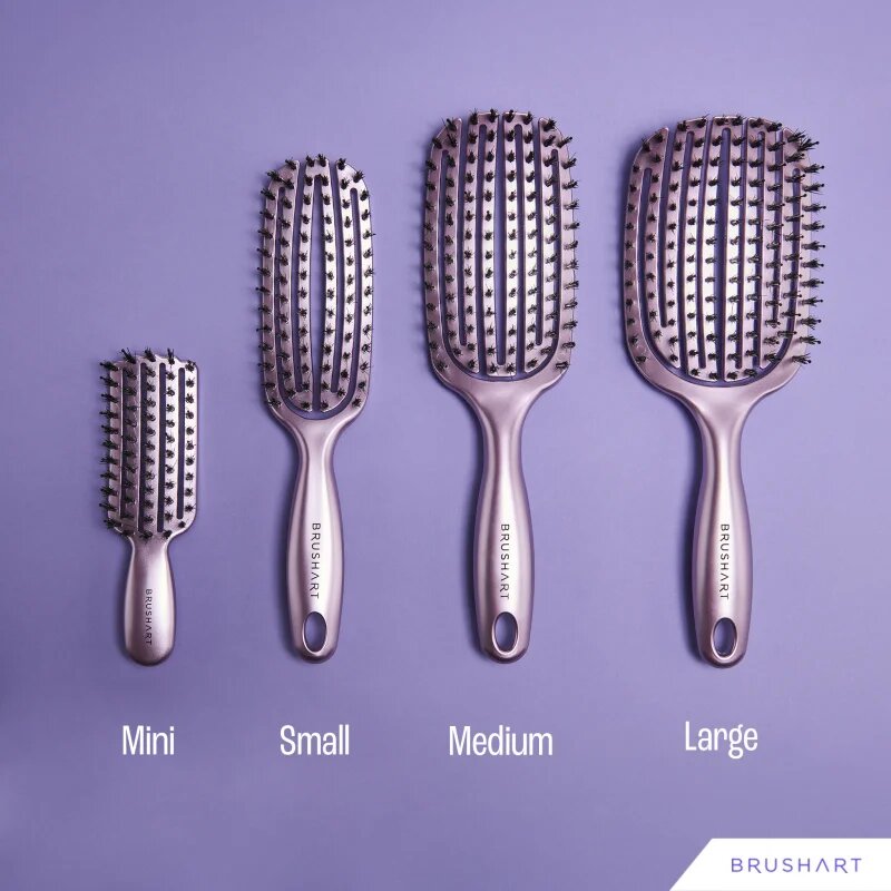 BrushArt Hair Vent blowdry hairbrush with boar bristles hajkefe nejlon- és vaddisznósörtékkel Large 1 db