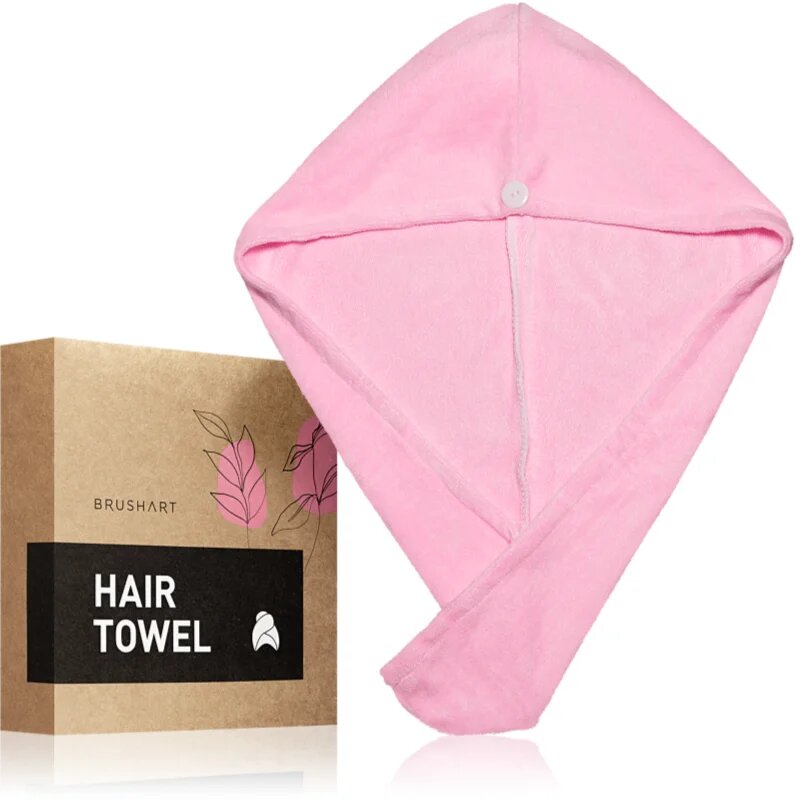 BrushArt Home Salon Hair towel törölköző hajra Pink 1 db