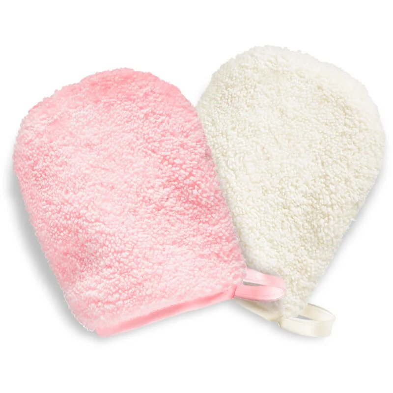 BrushArt Home Salon Make-up remover gloves arctisztító kesztyű PINK CREAM 2 db