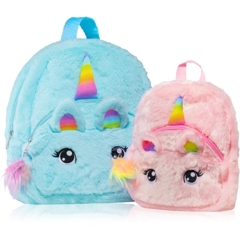 BrushArt KIDS Fluffy unicorn backpack Small gyermekhátizsák Pink (20 x 23 cm) 1 db
