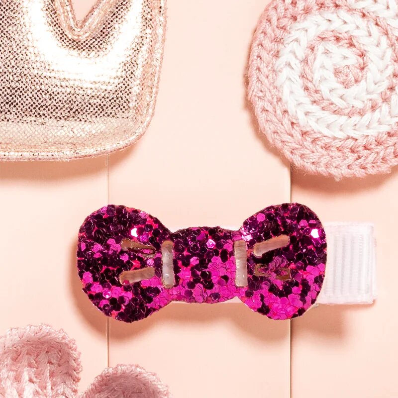 BrushArt KIDS Little princess hair clip set hajtű Pink 5 db