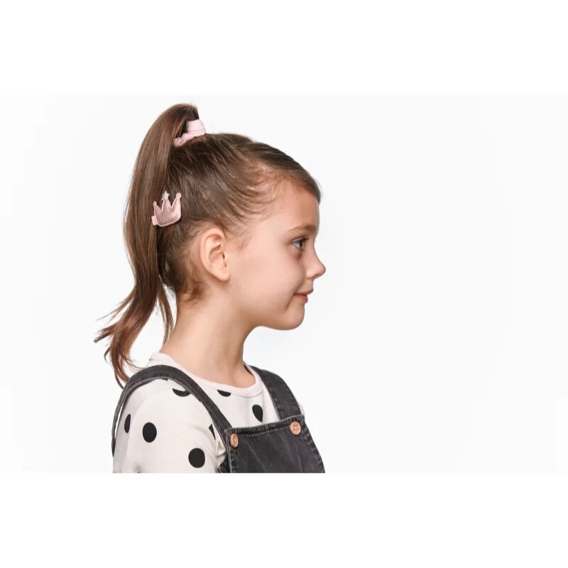 BrushArt KIDS Little princess hair clip set hajtű Pink 5 db