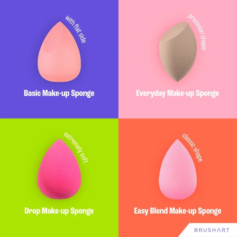 BrushArt Make-up Sponge Basic precíz make-up szivacs 1 db