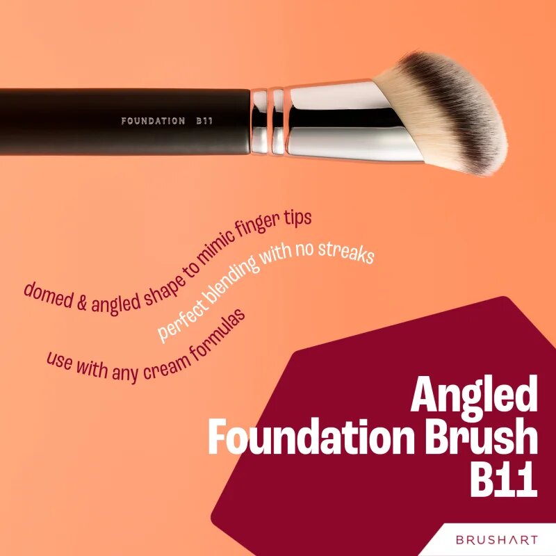 BrushArt Professional B11 Angled foundation brush make – up ecset B11 1 db