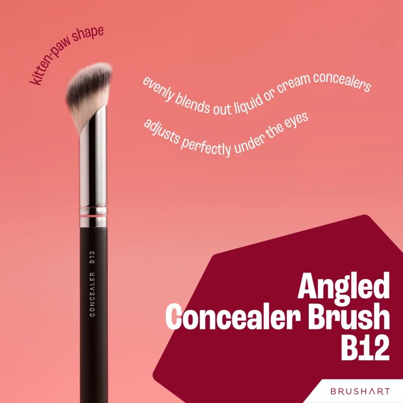 BrushArt Professional B12 Angled concealer brush korrektor ecset B12 1 db