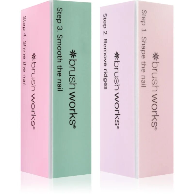 Brushworks Pastel Buffing Blocks négyoldalas körömpolírozó