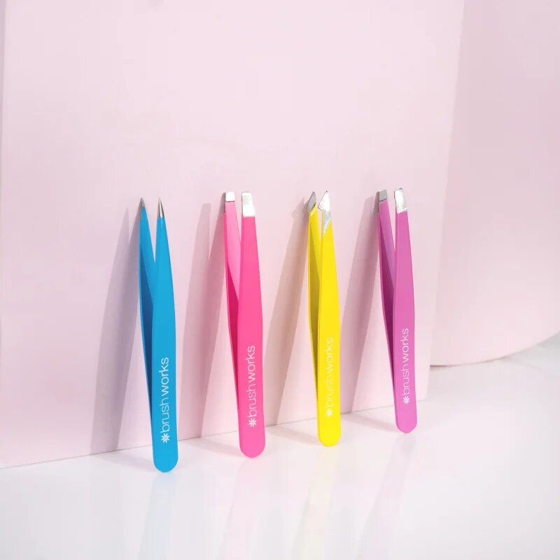 Brushworks Tweezer Set Neon csipeszszett