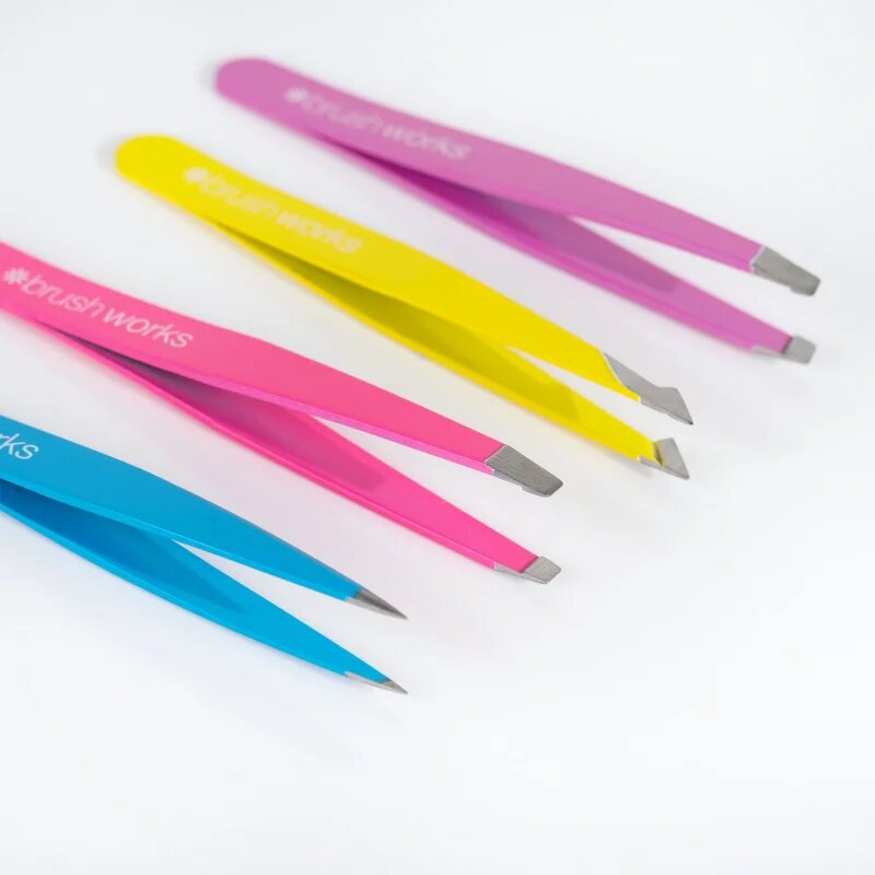 Brushworks Tweezer Set Neon csipeszszett