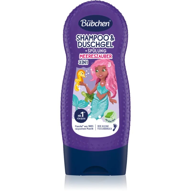 Bübchen Kids Shampoo & Shower Gel & Conditioner sampo kondicionáló és tusfürdő 3 in 1 230 ml