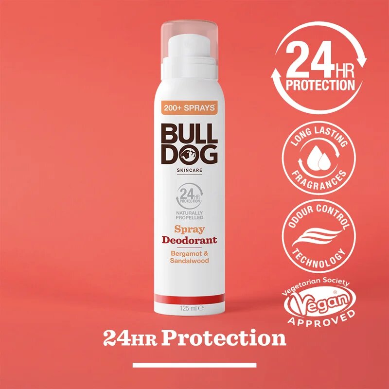 Bulldog Bergamot &Sandalwood Spray Deodorant alumínium mentes dezodor spray formában 125 ml