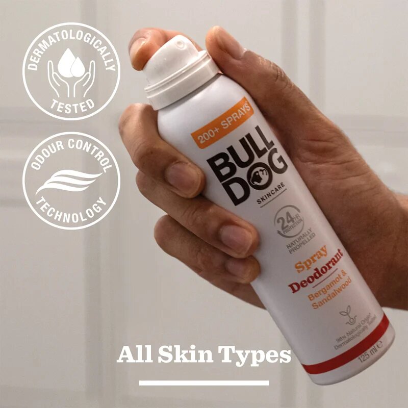 Bulldog Bergamot &Sandalwood Spray Deodorant alumínium mentes dezodor spray formában 125 ml