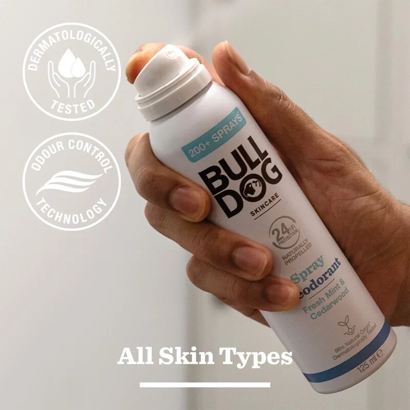 Bulldog Fresh Mint&Cedarwood Spray Deodorant alumínium mentes dezodor spray formában 125 ml
