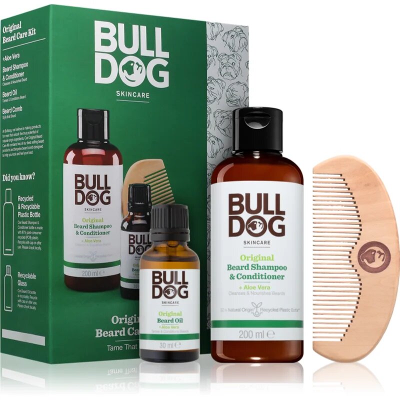 Bulldog Original Beard Care Kit ajándékszett uraknak Peach Wood 104 cm