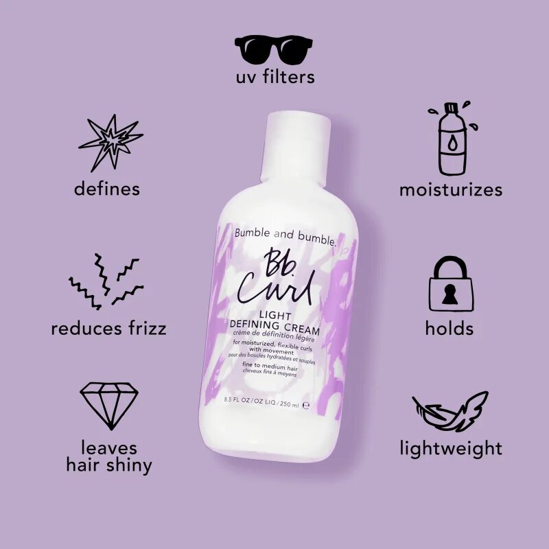 Bumble and Bumble Bb. Curl Light Defining Cream formázó krém a hullámok kiemelésére könnyű fixálás 250 ml