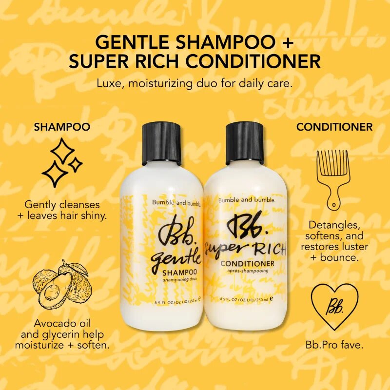 Bumble and Bumble Gentle Shampoo sampon festett vegyileg kezelt és szőkített hajra 1000 ml