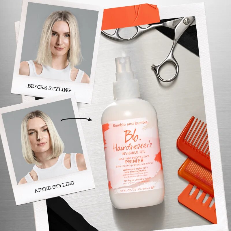 Bumble and Bumble Hairdresser's Invisible Oil Heat/UV Protective Primer előkészítő spray a haj tökéletes kinézetéért 125 ml