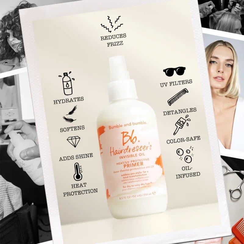 Bumble and Bumble Hairdresser's Invisible Oil Heat/UV Protective Primer előkészítő spray a haj tökéletes kinézetéért 250 ml