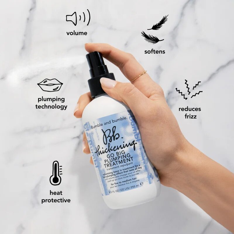 Bumble and Bumble Thickening Go Big Plumping Treatment dúsító spray hajszárításhoz és hajformázáshoz 250 ml