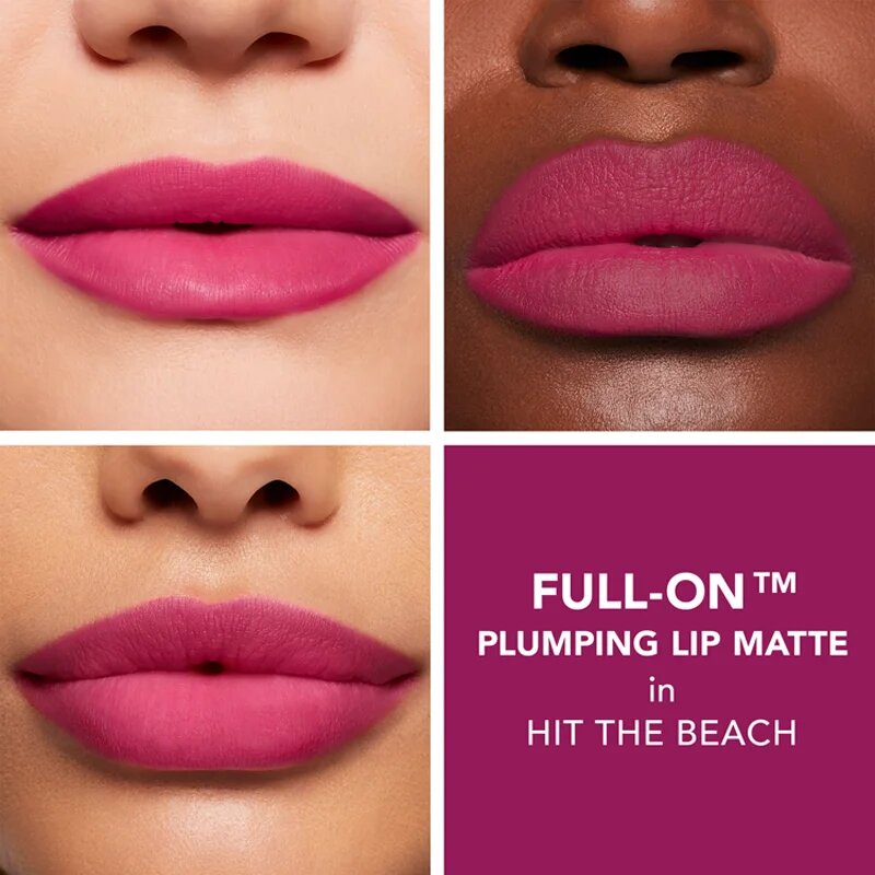 Buxom FULL-ON™ PLUMPING LIP MATTE matt folyékony állagú ajakrúzs árnyalat Hit the Beach 42 ml