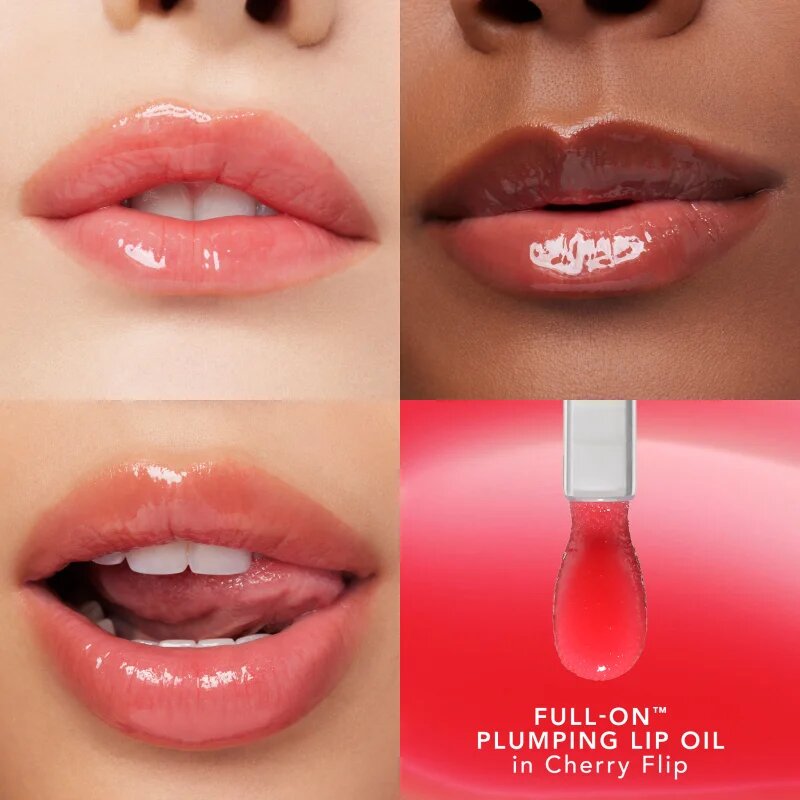 Buxom FULL ON™ PLUMPING LIP OIL hidratáló és tömegnövelő szájfény árnyalat Cherry Flip 5.5 ml