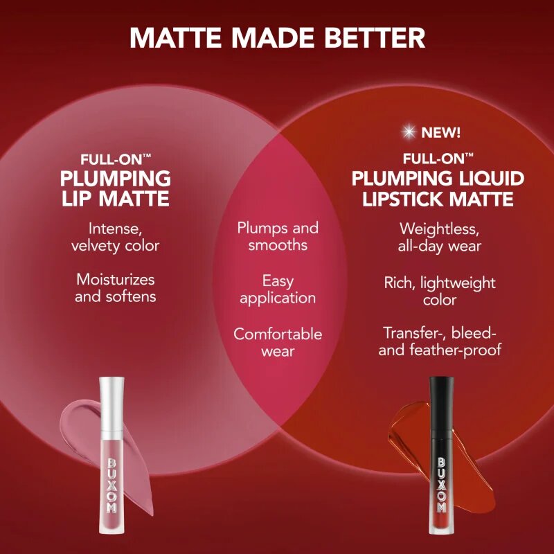 Buxom FULL ON™ PLUMPING LIQUID LIPSTICK MATTE folyékony rúzs matt hatással árnyalat Berry Babe 3.5 ml