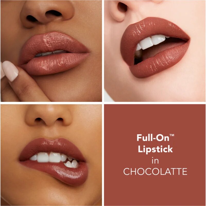 Buxom FULL-ON™ SATIN LIPSTICK krémes rúzs nagyobbító hatás árnyalat Chocolatte 25 ml