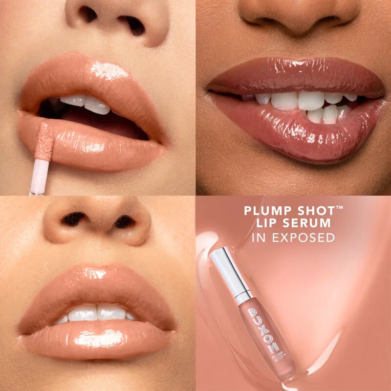 Buxom PLUMP SHOT™ COLLAGEN PEPTIDES ADVANCED PLUMPING LIP SERUM dúsító ajakfény árnyalat SHEER TINTS Exposed 4 ml