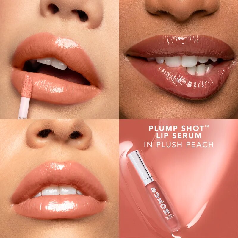 Buxom PLUMP SHOT™ COLLAGEN PEPTIDES ADVANCED PLUMPING LIP SERUM dúsító ajakfény árnyalat SHEER TINTS - Plush Peach 4 ml