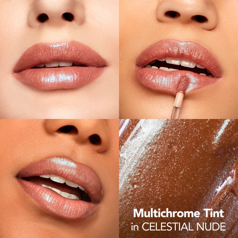Buxom PLUMP SHOT™ COLLAGEN PEPTIDES ADVANCED PLUMPING MULTICHROME LIP SERUM csillogó ajakfény nagyobbító hatás árnyalat Celestial Nude 4 ml