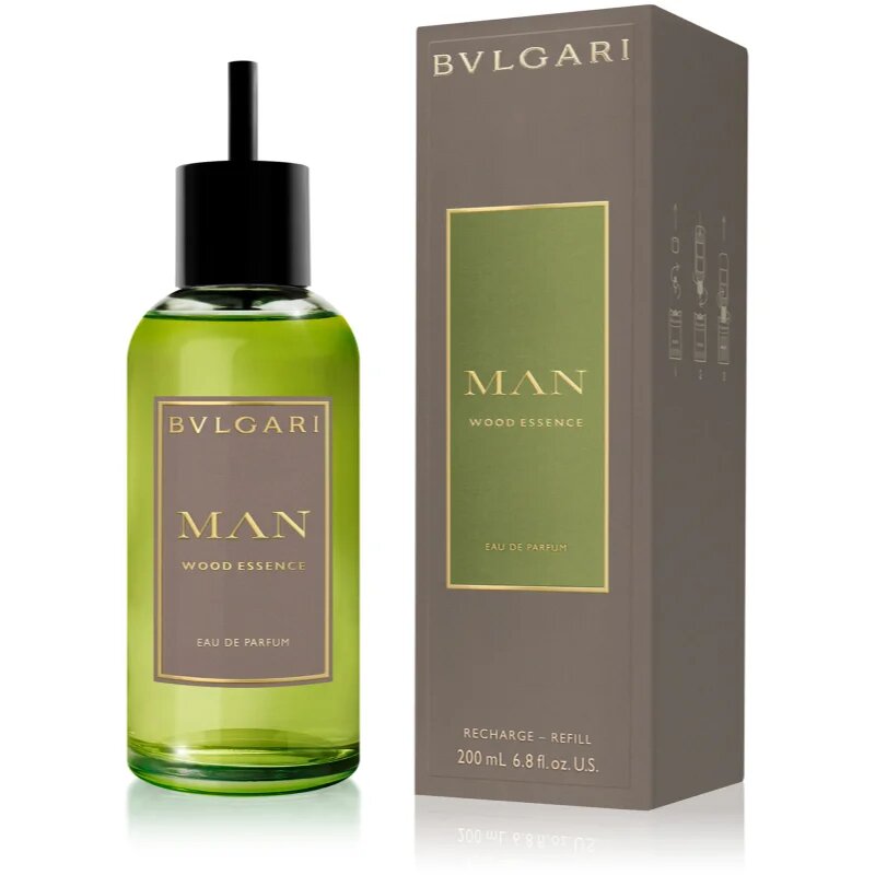 BVLGARI Man Wood Essence Eau de Parfum utántöltő uraknak 200 ml