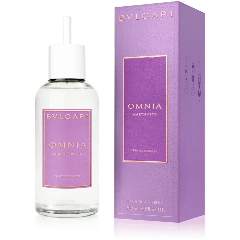 BVLGARI Omnia Amethyste Eau de Toilette utántölthető hölgyeknek 200 ml