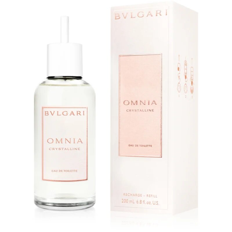 BVLGARI Omnia Crystalline Eau de Toilette utántöltő hölgyeknek 200 ml