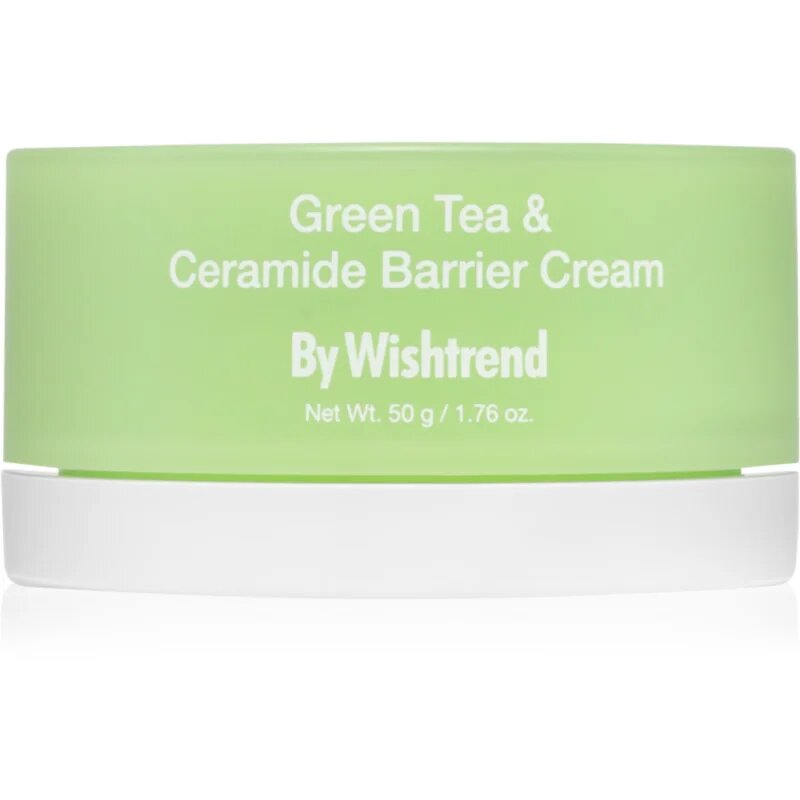 By Wishtrend Green Tea & Ceramide Barrier Cream mélyen hidratáló krém a bőrgát erősítésére 50 g
