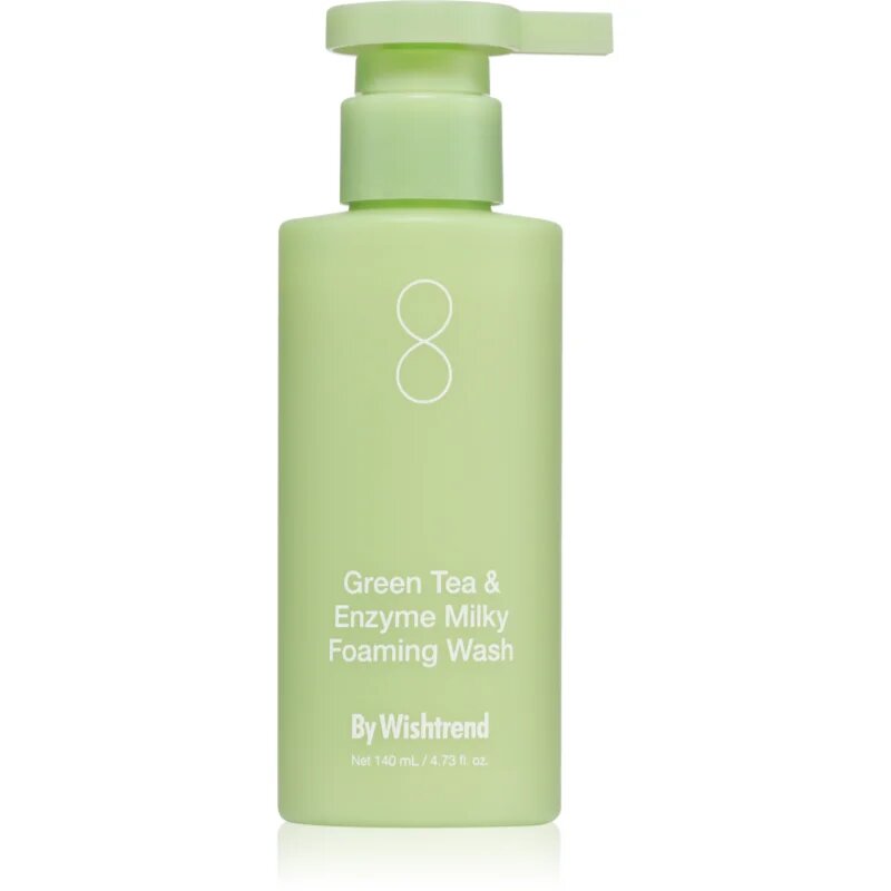 By Wishtrend Green Tea & Enzyme Milky Foaming Wash finoman tisztító hab hidratáló hatással 140 ml