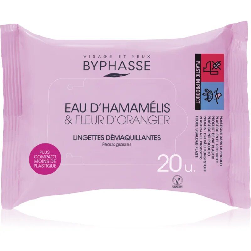 BYPHASSE Eau D Hamamelis sminklemosó kendő 20 db