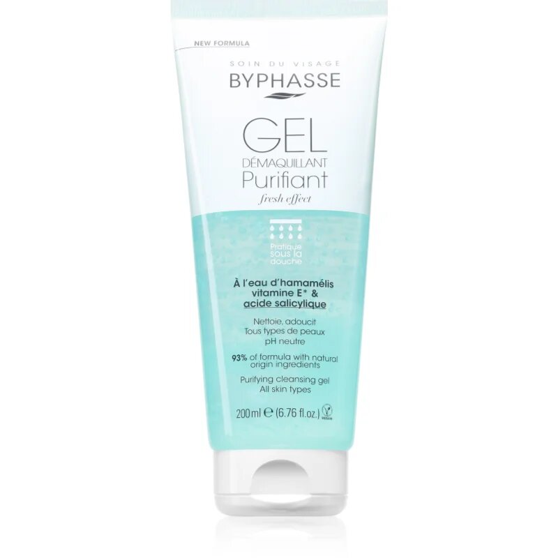 BYPHASSE Purifying tisztító gél minden bőrtípusra 200 ml